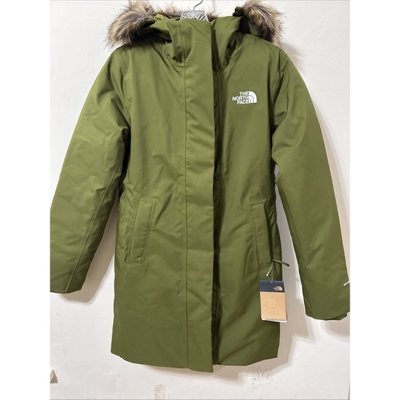 The North Face Arctic Down Parka Women's Size Small Forest Olive 60807 NEW - Picture 2 of 10